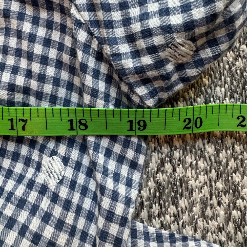 SOLD MADEWELL Embroidered Gingham Faux Wrap Tie Waist Midi Dress - Small - Picture 14 of 16